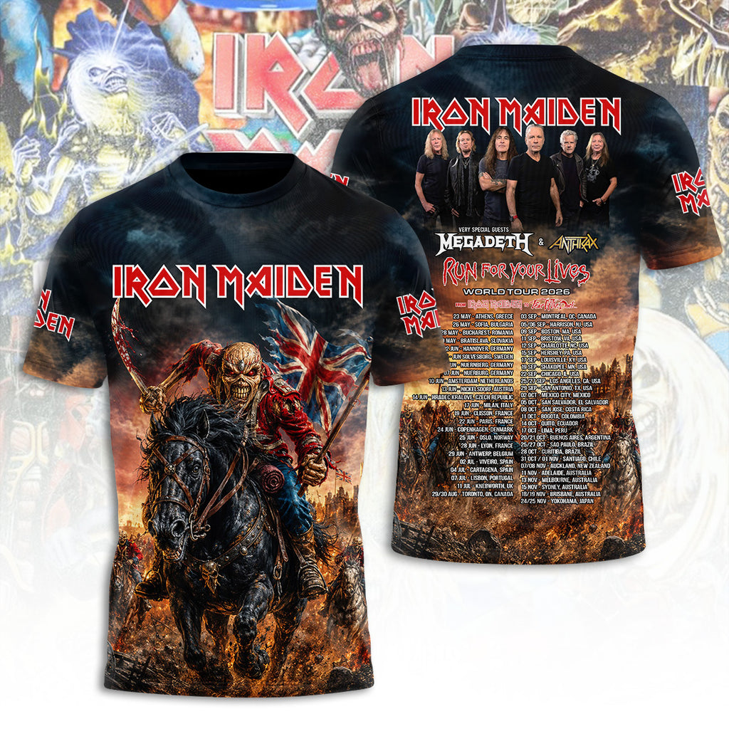 Iron Maiden Tour 2026 3D Apparel – TANTN23582