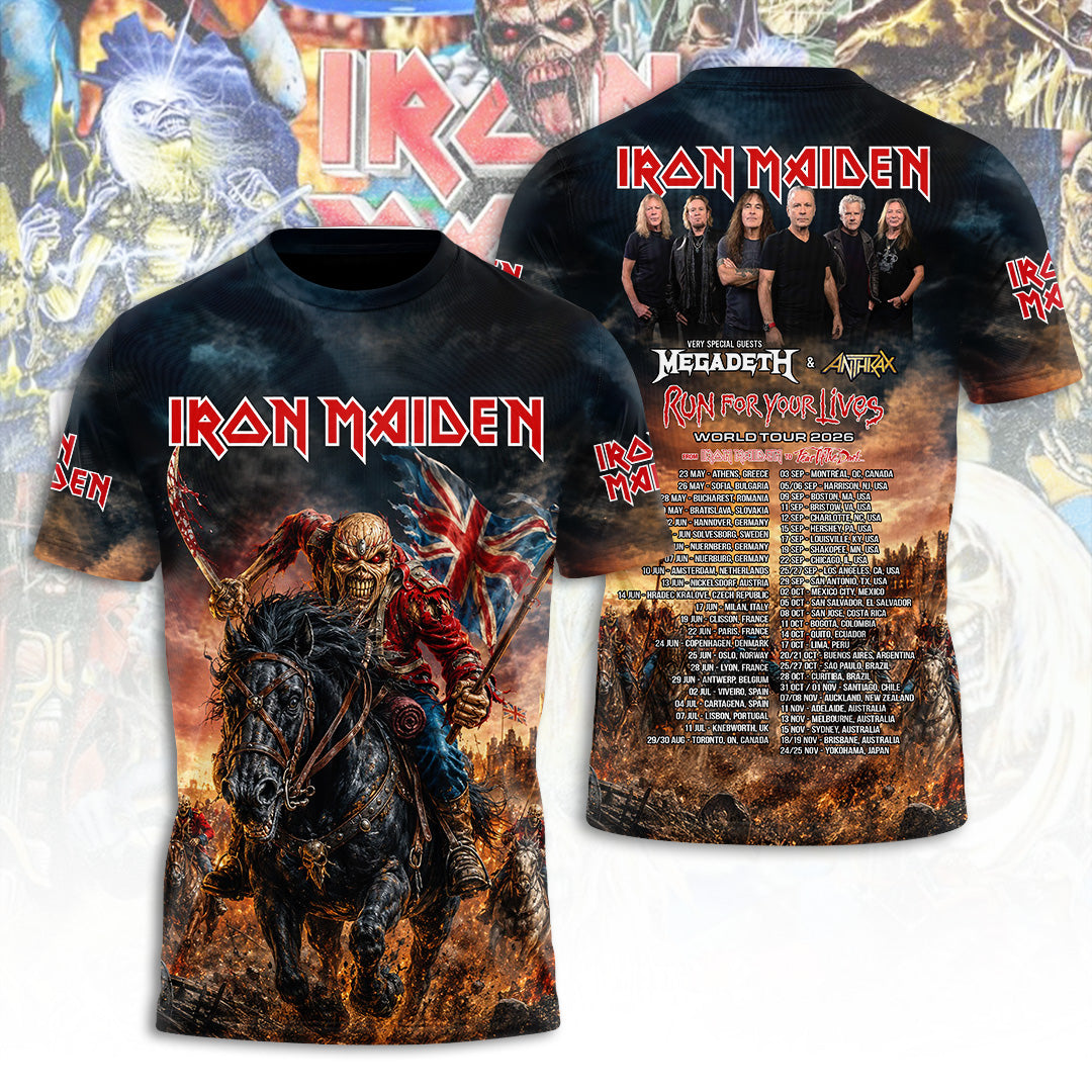 Iron Maiden Tour 2026 3D Apparel – TANTN23582