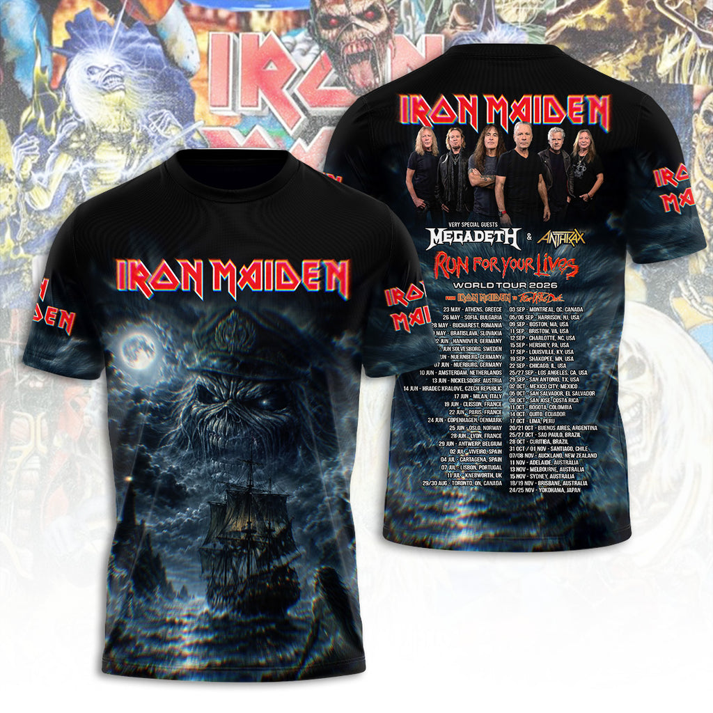 Iron Maiden Tour 2026 3D Apparel – TANTN23584