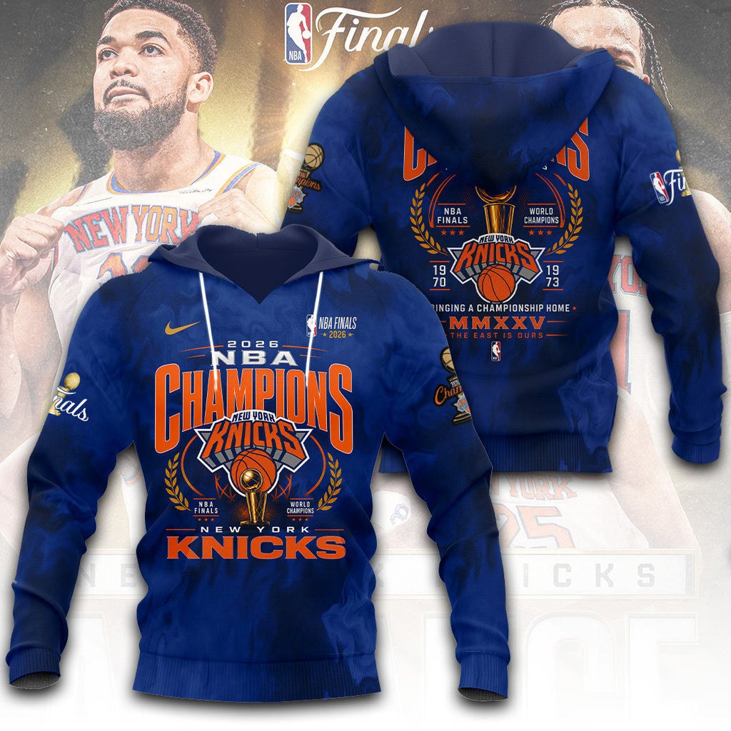 New York Knicks NBA Finals Champions 2026 3D Apparel – TANTN23644
