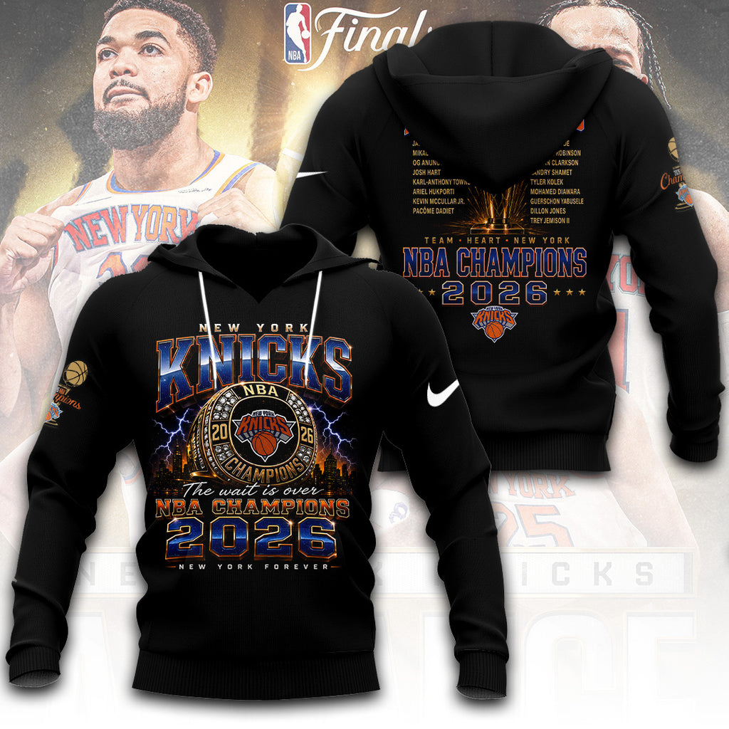 New York Knicks NBA Finals Champions 2026 3D Apparel – TANTN23646