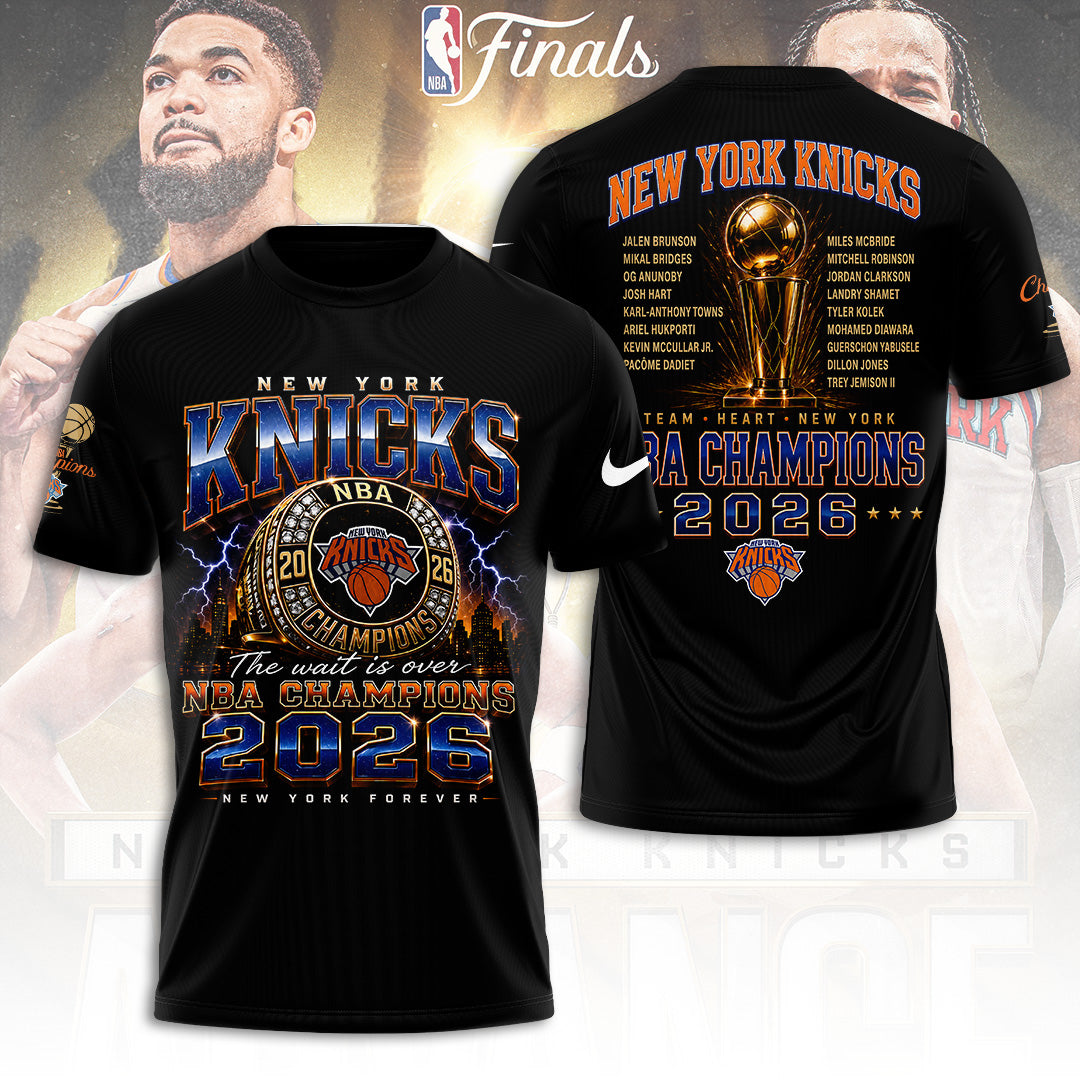 New York Knicks NBA Finals Champions 2026 3D Apparel – TANTN23646