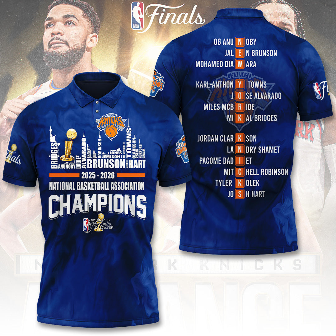 New York Knicks NBA Finals Champions 2026 3D Apparel – TANTN23668