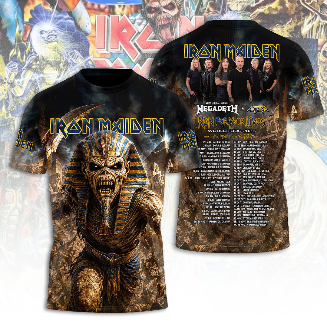 Iron Maiden Tour 2026 3D Apparel – TANTN23706