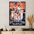 New York Knicks NBA Finals Champions 2026 Rectangle Canvas With Inner Frame – TANTN23761