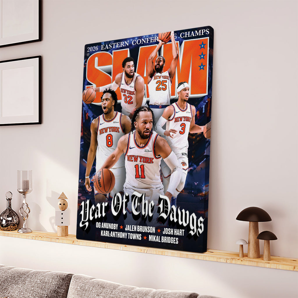 New York Knicks NBA Finals Champions 2026 Rectangle Canvas With Inner Frame – TANTN23761