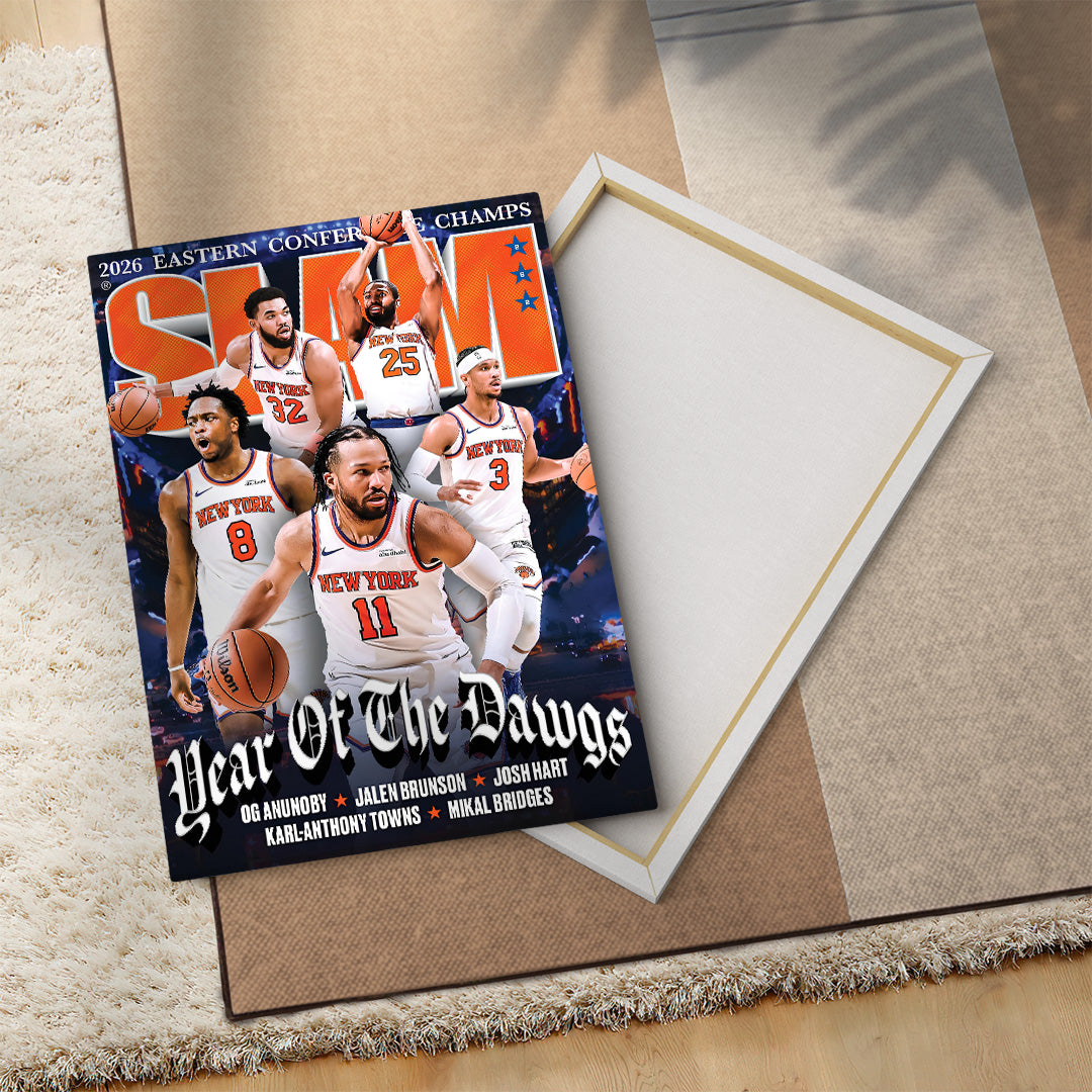 New York Knicks NBA Finals Champions 2026 Rectangle Canvas With Inner Frame – TANTN23761