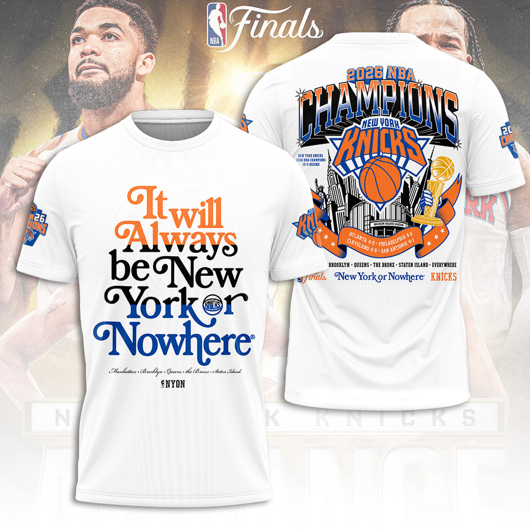 New York Knicks NBA Finals Champions 2026 3D Apparel – TANTN23817