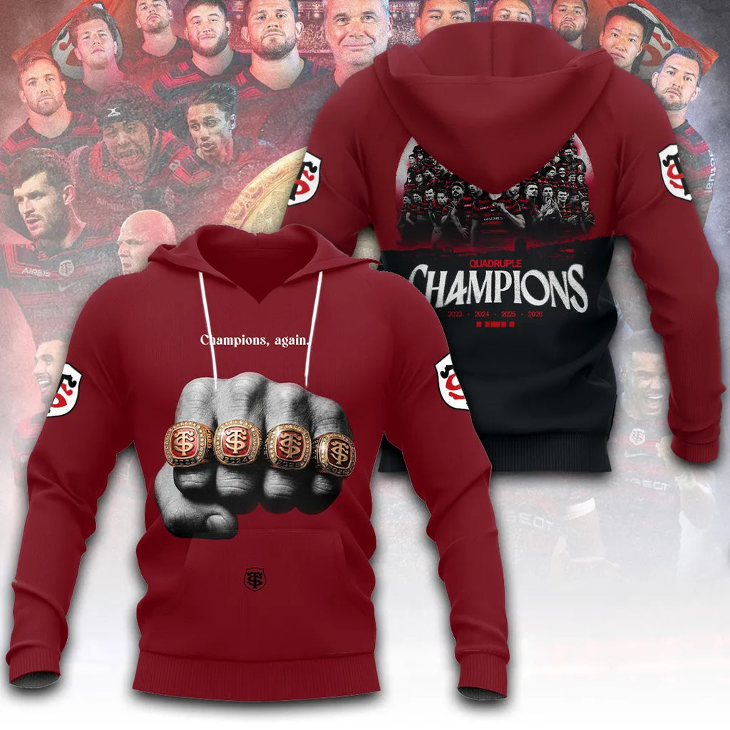 Stade Toulousain 4 Time French Champions 2026 3D Apparel – TANTN24018