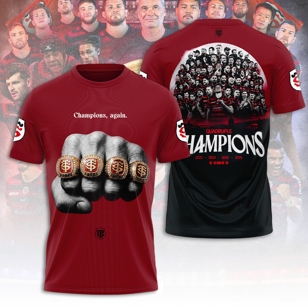 Stade Toulousain 4 Time French Champions 2026 3D Apparel – TANTN24018