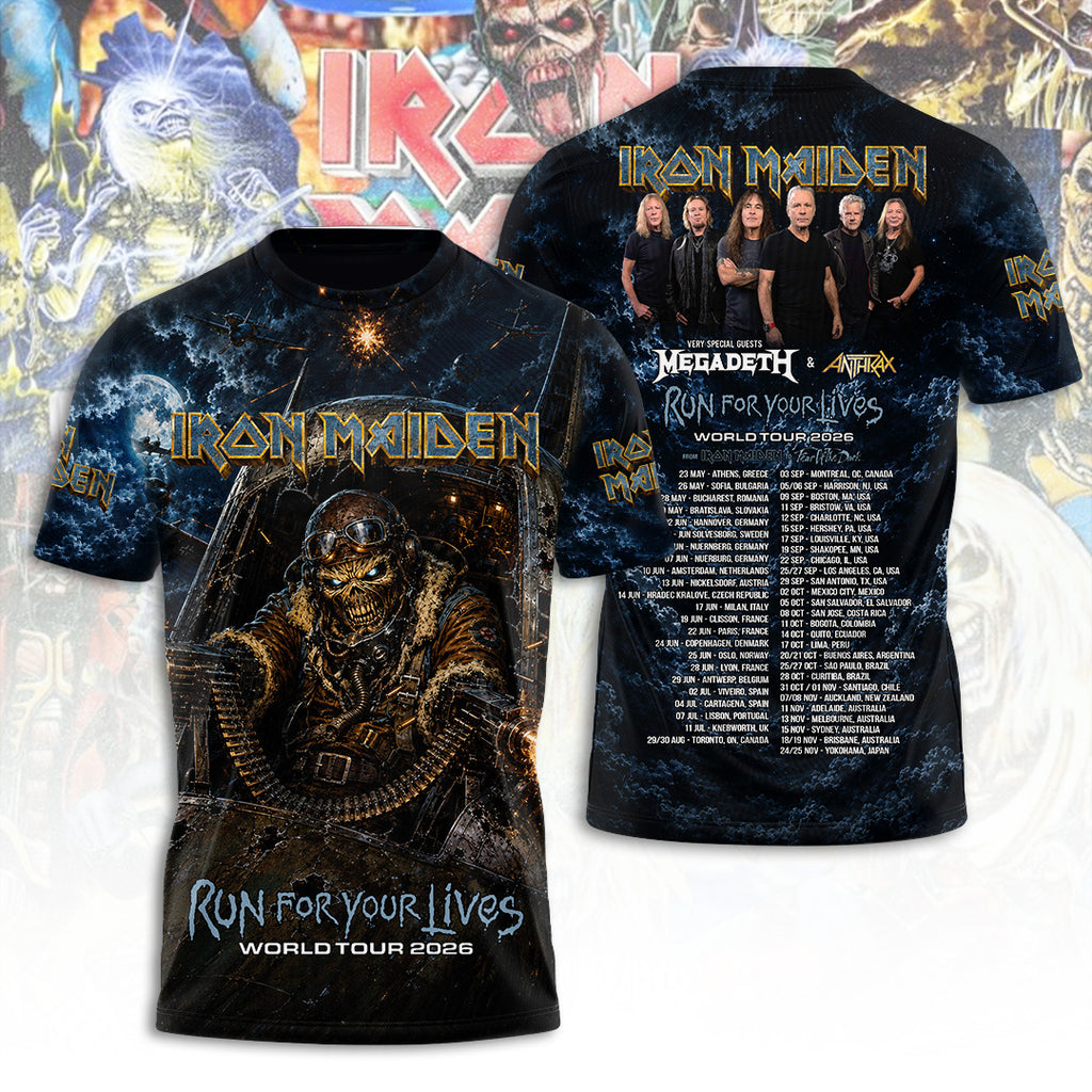 Iron Maiden Tour 2026 3D Apparel – TANTN24070