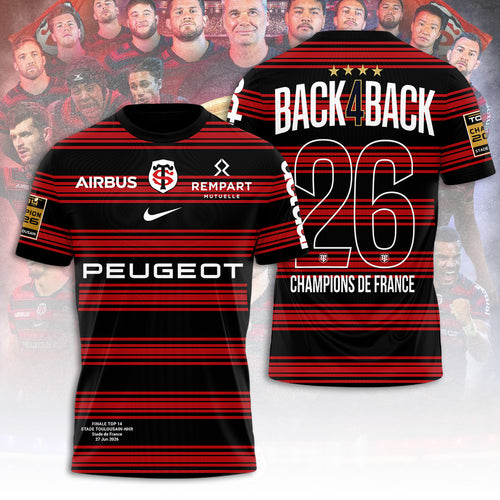 Stade Toulousain 4 Time French Champions 2026 3D Apparel – TANTN24079