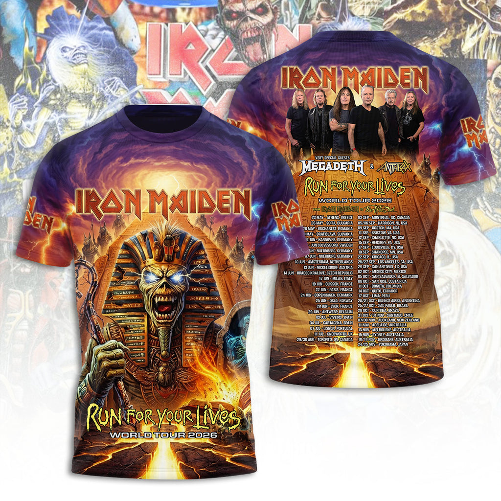 Iron Maiden Tour 2026 3D Apparel – TANTN24157