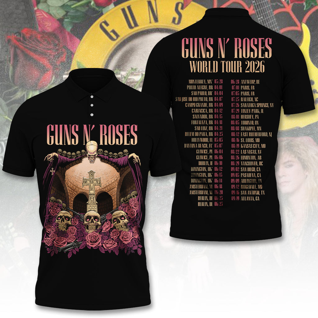 Guns N' Roses Tour 2026 3D Apparel – TANTN24303