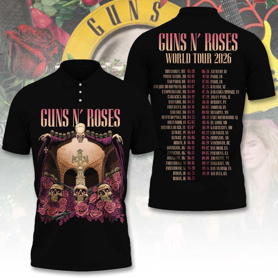 Guns N' Roses Tour 2026 3D Apparel – TANTN24303