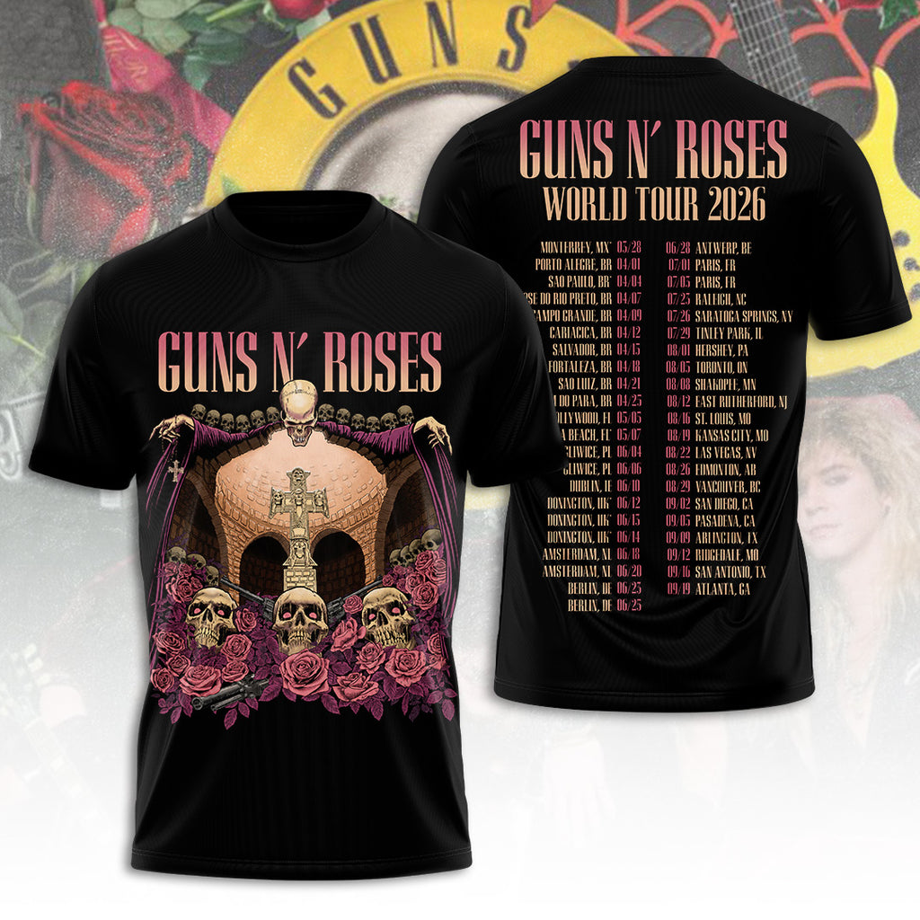 Guns N' Roses Tour 2026 3D Apparel – TANTN24303