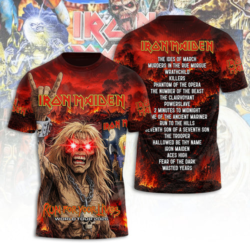 Iron Maiden Tour 2026 3D Apparel – TANTN24315