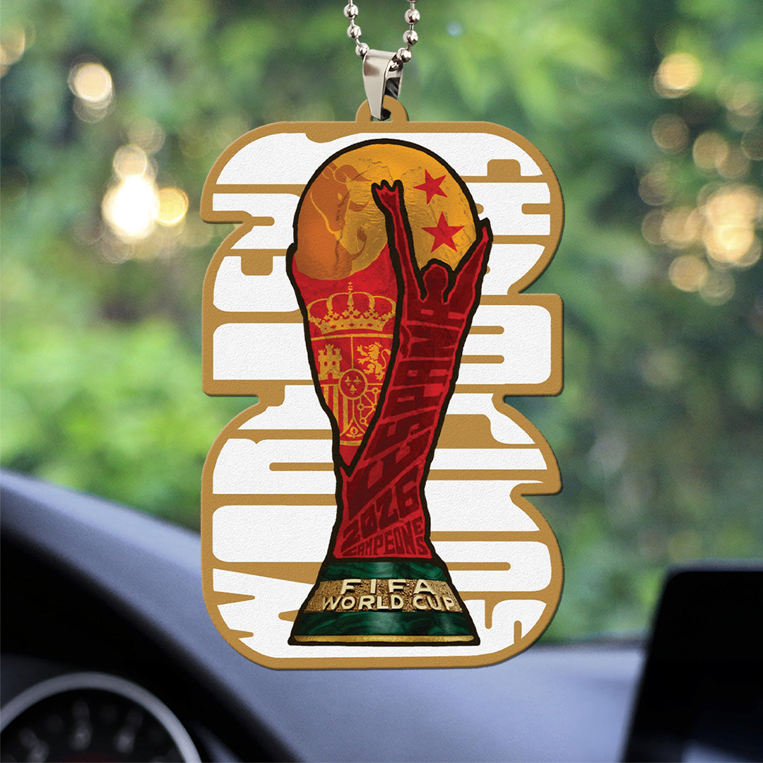 Spain National Team 2026 FIFA World Cup Champions Custom shape 2-sided Acrylic Car Ornament – TANTN24391