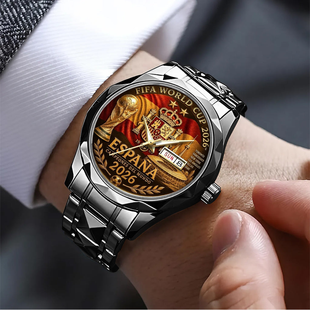 Spain National Team 2026 FIFA World Cup Champions Alloy Luxury Quartz Watch – TANTN24396