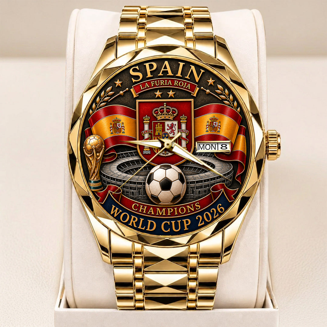 Spain National Team 2026 FIFA World Cup Champions Alloy Luxury Quartz Watch – TANTN24400