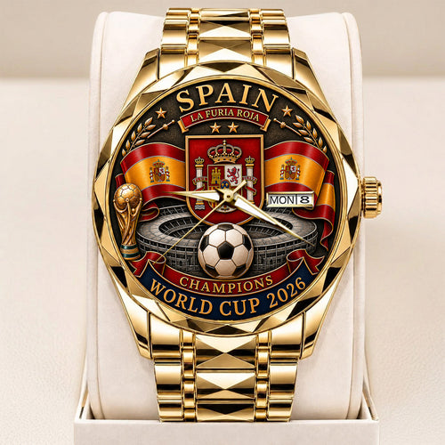 Spain National Team 2026 FIFA World Cup Champions Alloy Luxury Quartz Watch – TANTN24400