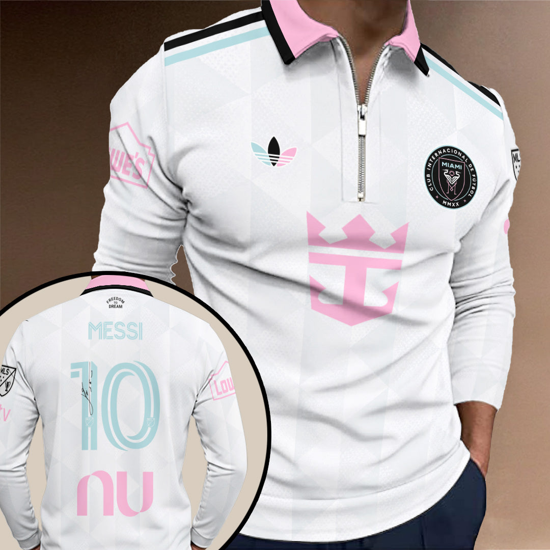 Lionel Messi x Inter Miami CF 2026 Zip Polo Shirt – TANTN24614
