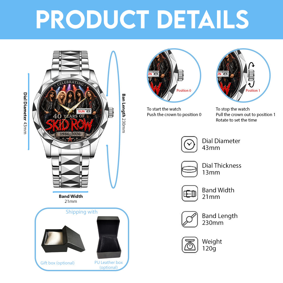 Skid Row 40th Anniversary Alloy Luxury Quartz Watch – TANTN24660
