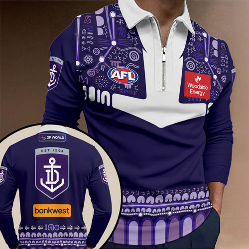 Fremantle Dockers 2026 Indigenous Guernsey Zip Polo Shirt – TANTN24939