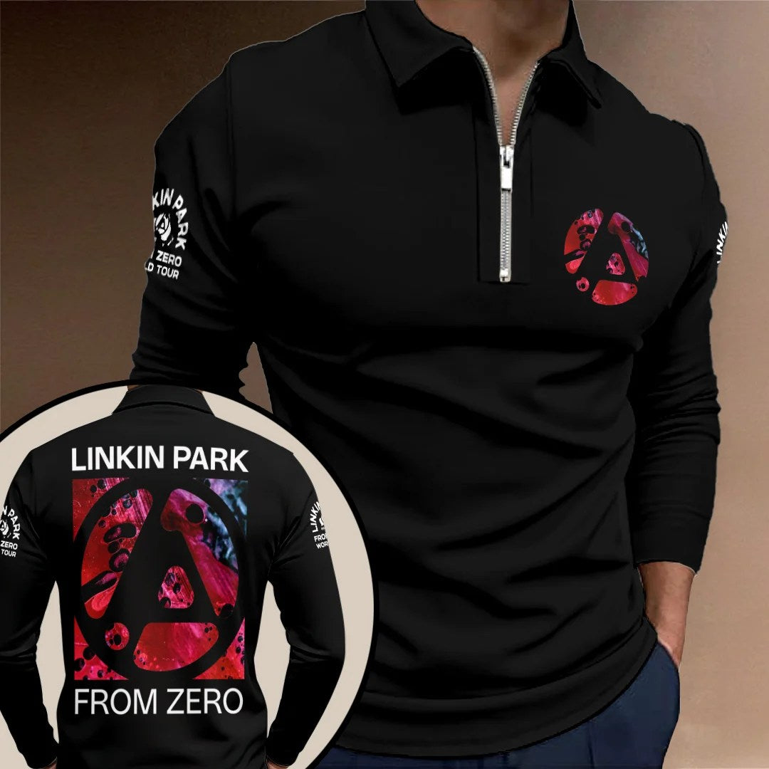 Linkin Park Tour 2026 Zip Polo Shirt – TANTN25017