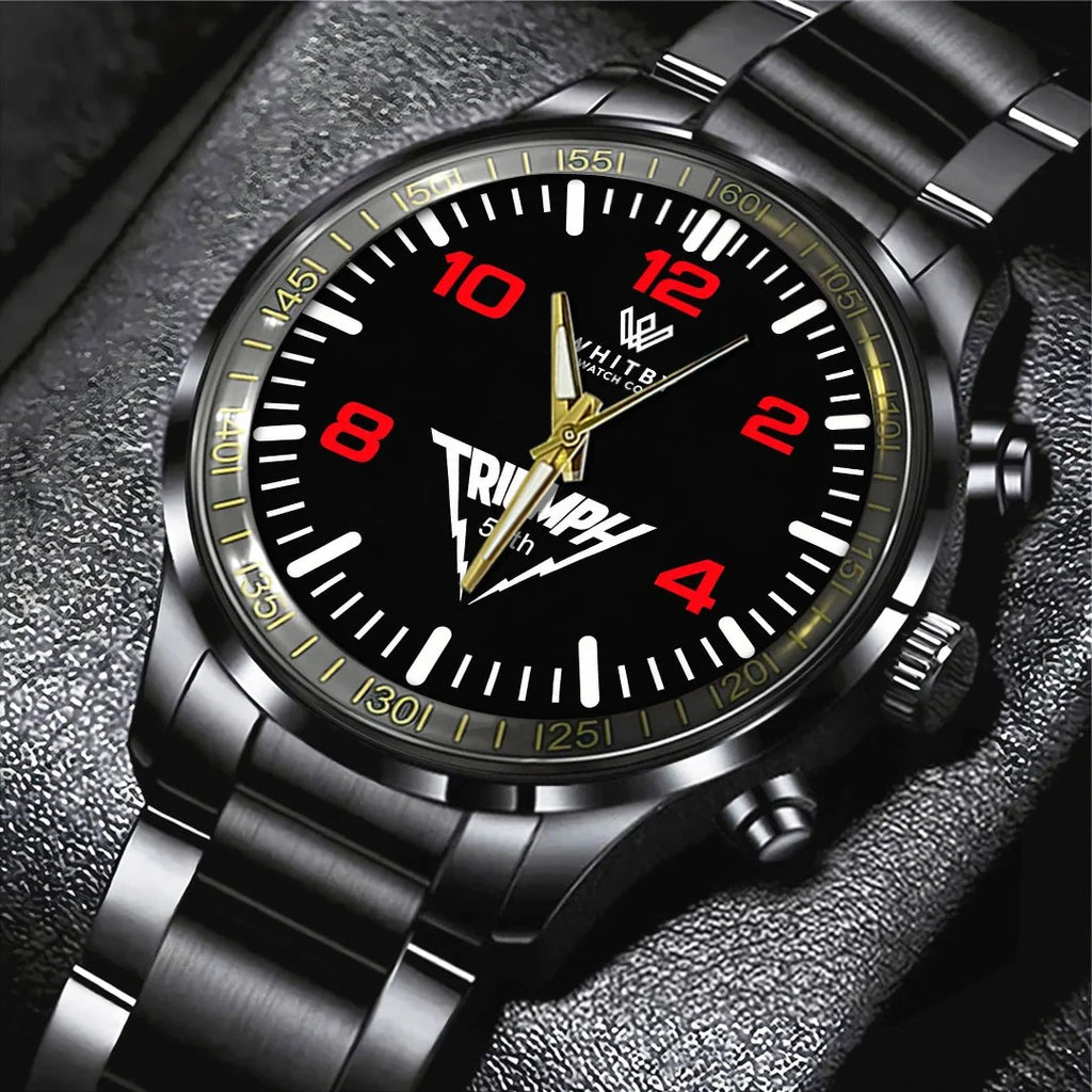 Triumph Band Tour 2026 Black Stainless Steel Watch – TANTN25405