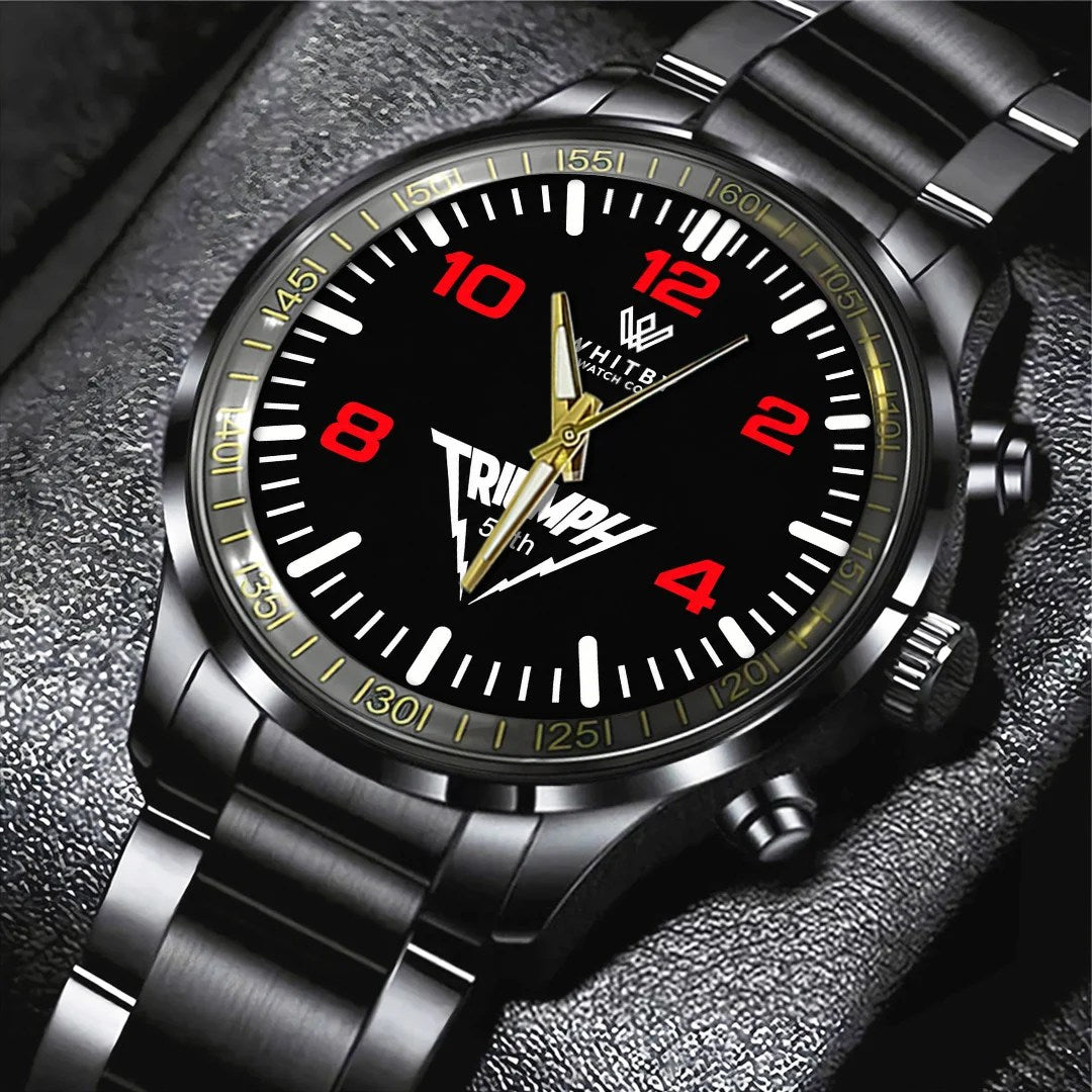 Triumph Band Tour 2026 Black Stainless Steel Watch – TANTN25405