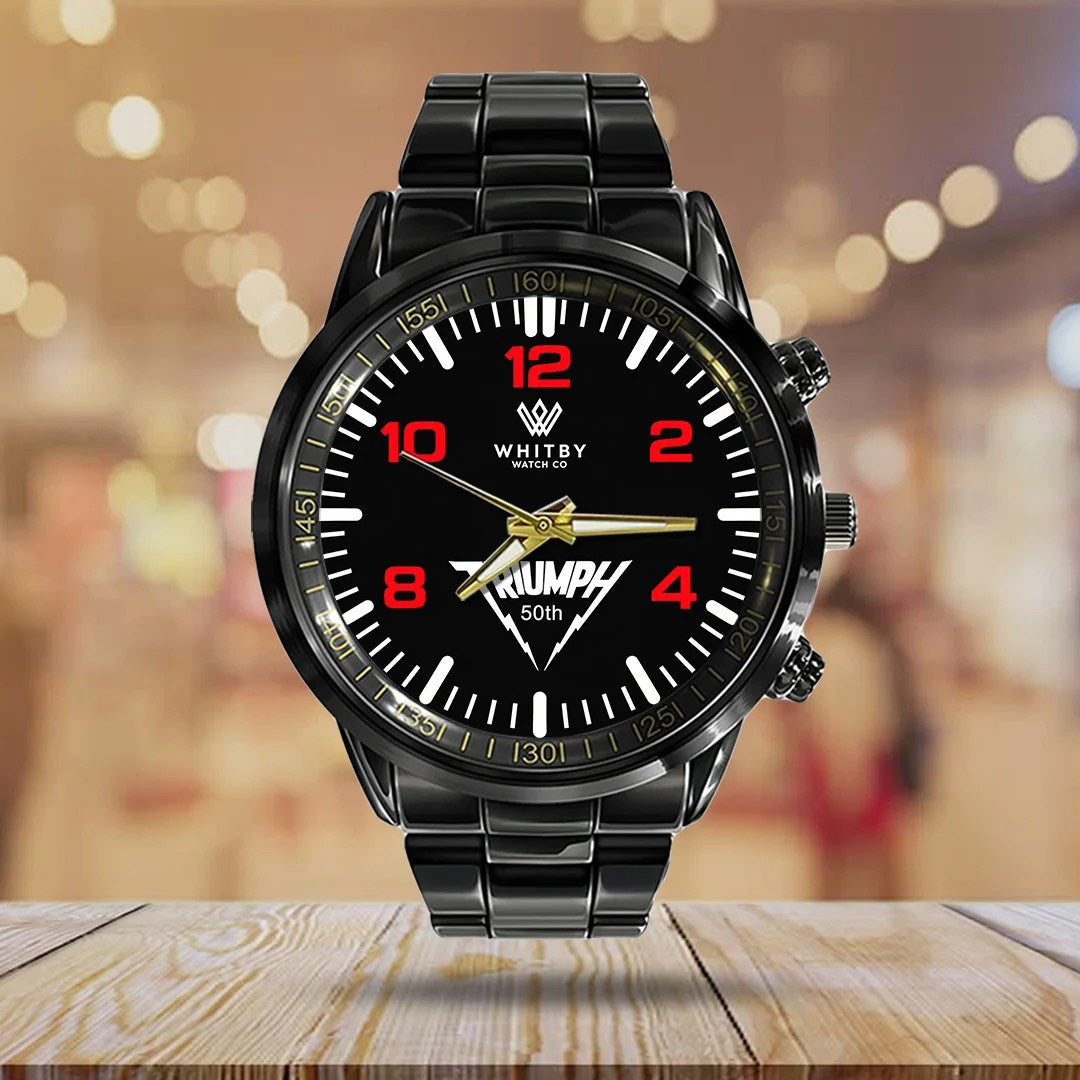 Triumph Band Tour 2026 Black Stainless Steel Watch – TANTN25405