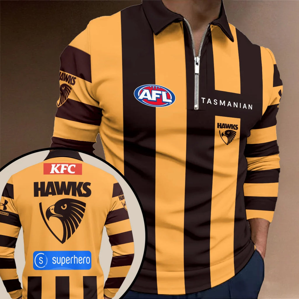 Hawthorn FC Zip Polo Shirt – TANTN25409