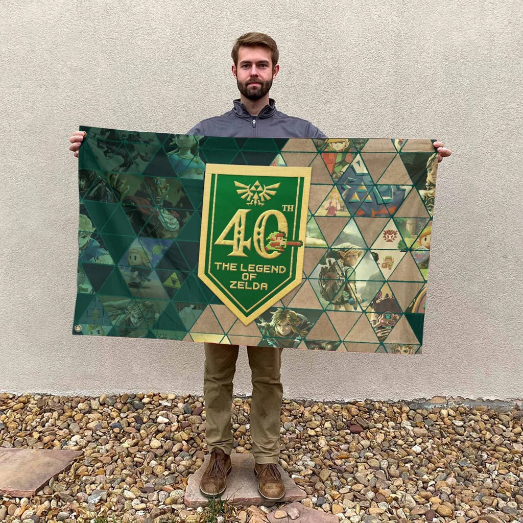 The Legend of Zelda 40th Anniversary 3D Double-side House Flag – TANTN25485