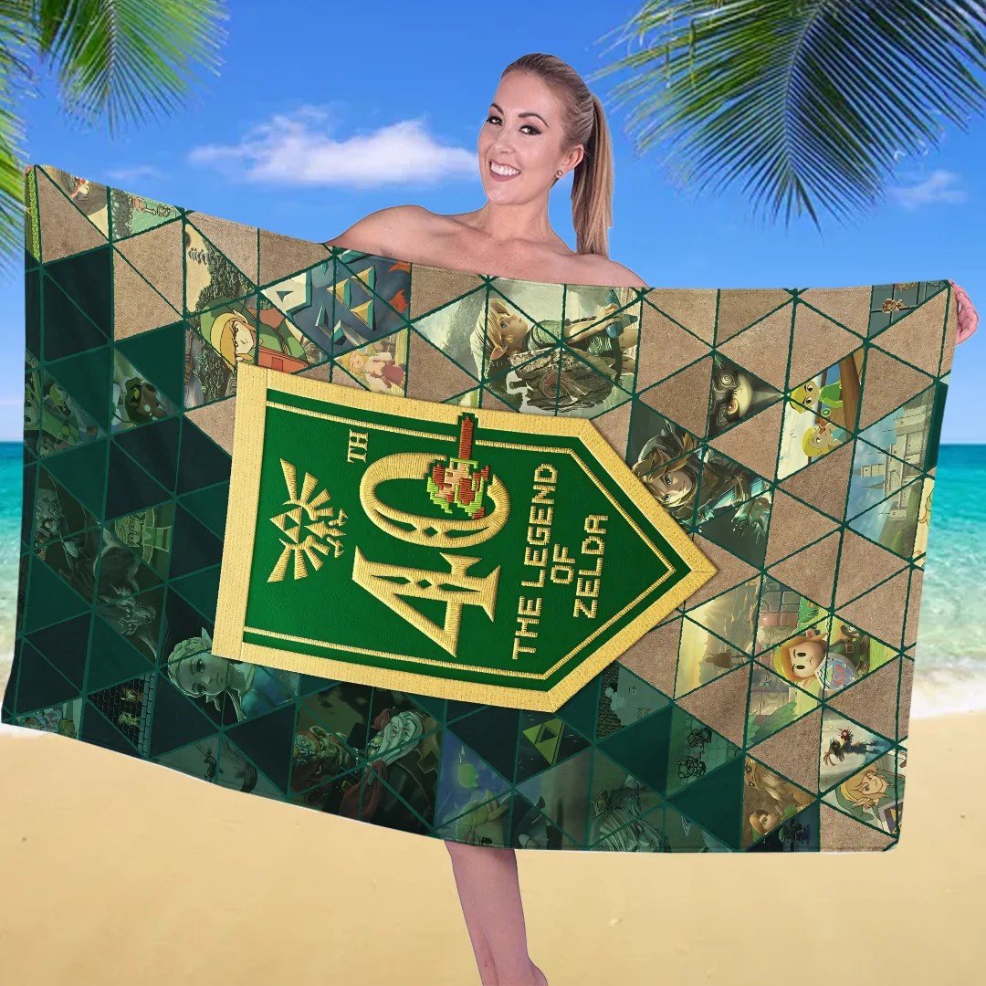 The Legend of Zelda 40th Anniversary Rectangle Beach Towel – TANTN25558