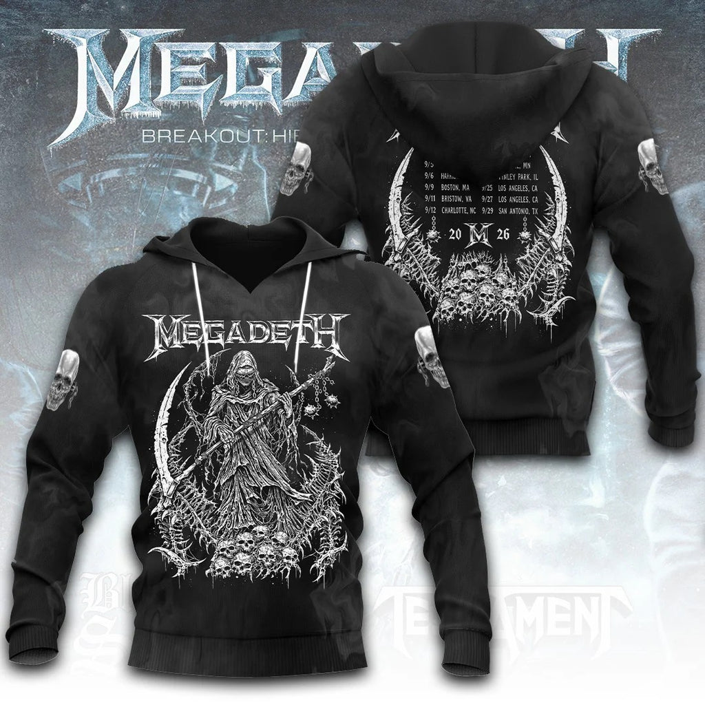 Megadeth Tour 2026 3D Apparel – TANTN25622