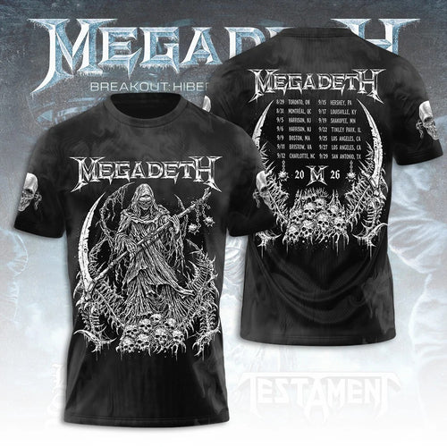 Megadeth Tour 2026 3D Apparel – TANTN25622