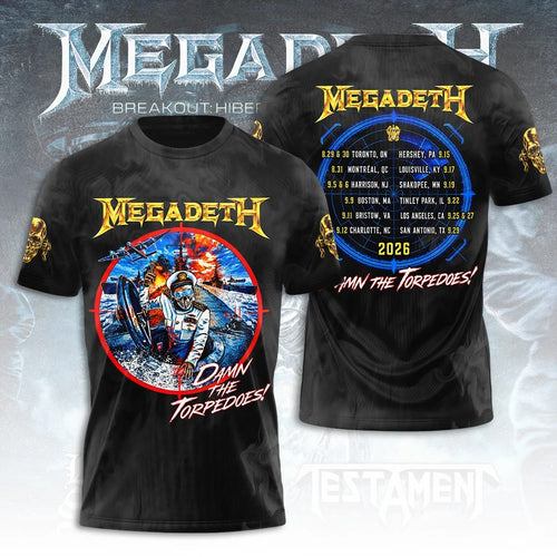 Megadeth Tour 2026 3D Apparel – TANTN25623