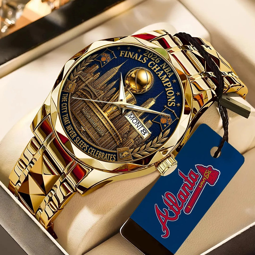 New York Knicks NBA Finals Champions 2026 Alloy Luxury Quartz Watch – TANTN25663