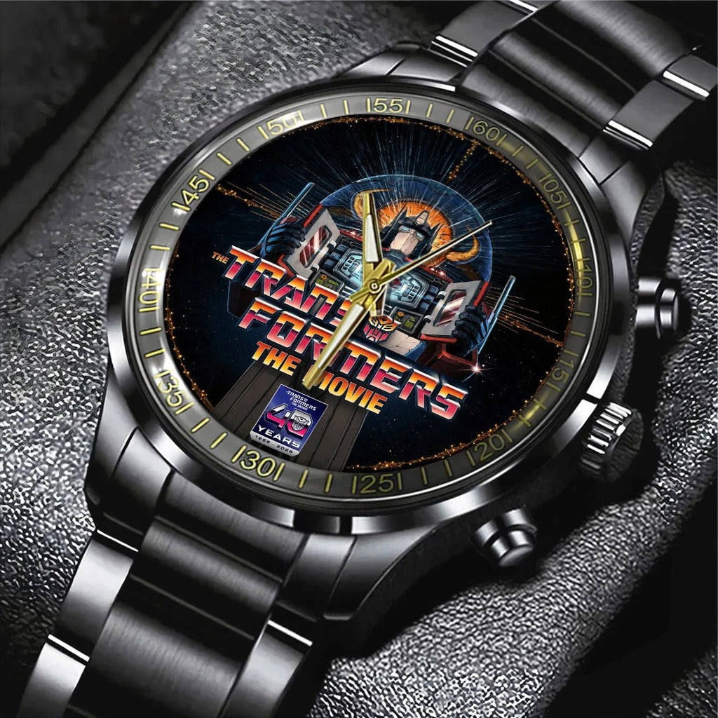The Transformers: The Movie 40th Anniversary Black Stainless Steel Watch – TANTN25688