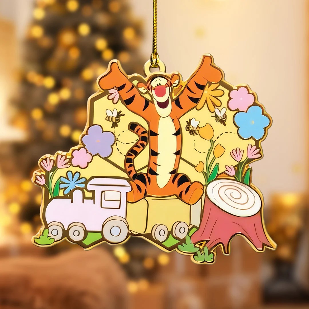 6PCS Winnie-the-Pooh Custom Shape 2-Side Printed Acrylic Ornament – TANTN25730