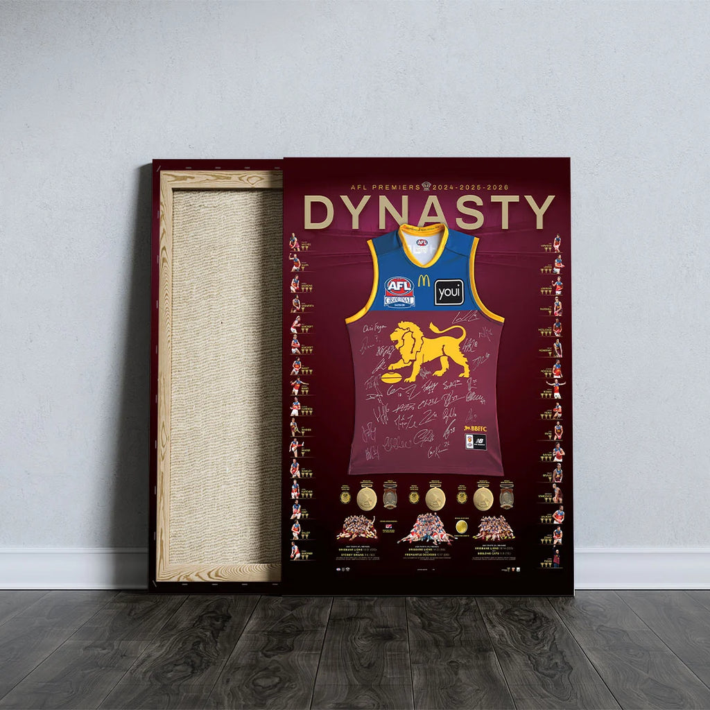 Brisbane Lions 2026 AFL Premiers Canvas With Inner Frame – TANTN25813