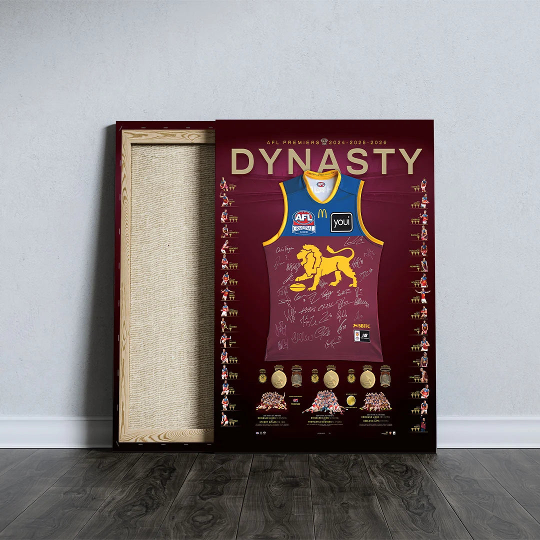Brisbane Lions 2026 AFL Premiers Canvas With Inner Frame – TANTN25813