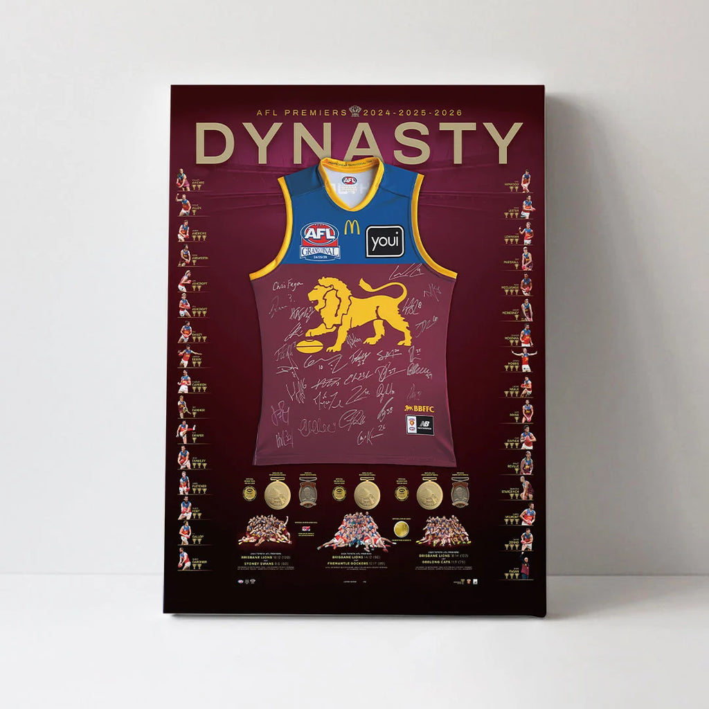 Brisbane Lions 2026 AFL Premiers Canvas With Inner Frame – TANTN25813