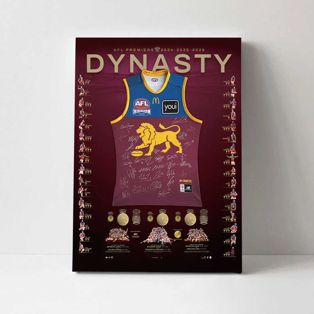 Brisbane Lions 2026 AFL Premiers Canvas With Inner Frame – TANTN25813