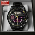 Personalized Brisbane Lions 2026 AFL Premiers Black Stainless Steel Watch – TANTN25850