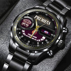 Personalized Brisbane Lions 2026 AFL Premiers Black Stainless Steel Watch – TANTN25850