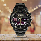 Personalized Brisbane Lions 2026 AFL Premiers Black Stainless Steel Watch – TANTN25850