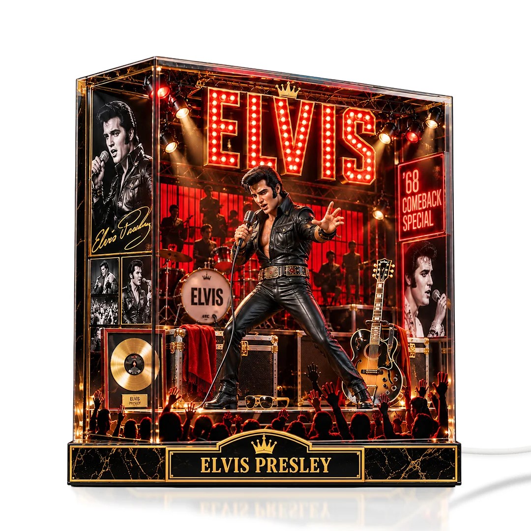 Elvis Presley Custom Shape Acrylic Light Box – TANTN25970