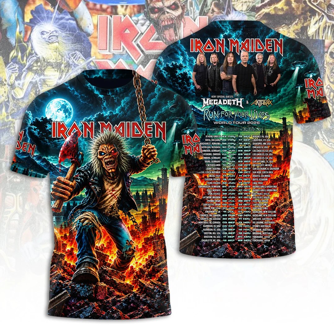 Iron Maiden Tour 2026 3D Apparel – TANTN26027